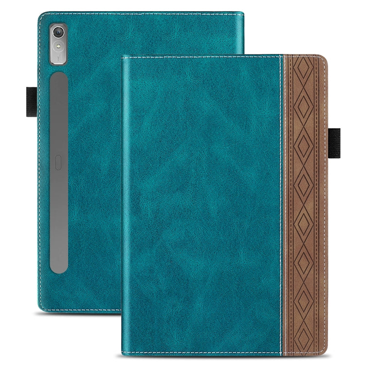 For Lenovo Tab P11 Pro Gen 2 Splicing Series Tablet PC Leather Case(Dark Green)