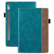 For Lenovo Tab P11 Pro Gen 2 Splicing Series Tablet PC Leather Case(Dark Green)