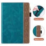 For Lenovo Tab P11 Pro Gen 2 Splicing Series Tablet PC Leather Case(Dark Green)