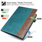 For Lenovo Tab P11 Pro Gen 2 Splicing Series Tablet PC Leather Case(Dark Green)