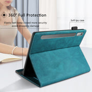 For Lenovo Tab P11 Pro Gen 2 Splicing Series Tablet PC Leather Case(Dark Green)