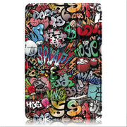 For OPPO Pad 11 inch 3-folding Magnetic Buckle Coloured Drawing Leather Tablet Case(Graffiti)