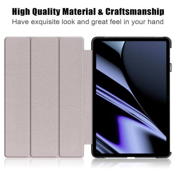 For OPPO Pad 11 inch 3-folding Magnetic Buckle Coloured Drawing Leather Tablet Case(Graffiti)