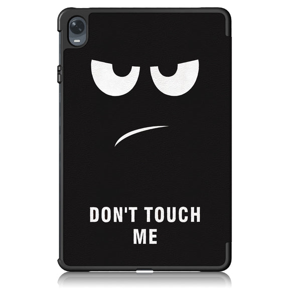 For OPPO Pad 11 inch 3-folding Magnetic Buckle Coloured Drawing Leather Tablet Case(Big Eyes)