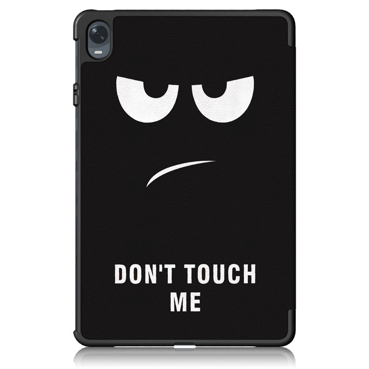 For OPPO Pad 11 inch 3-folding Magnetic Buckle Coloured Drawing Leather Tablet Case(Big Eyes)