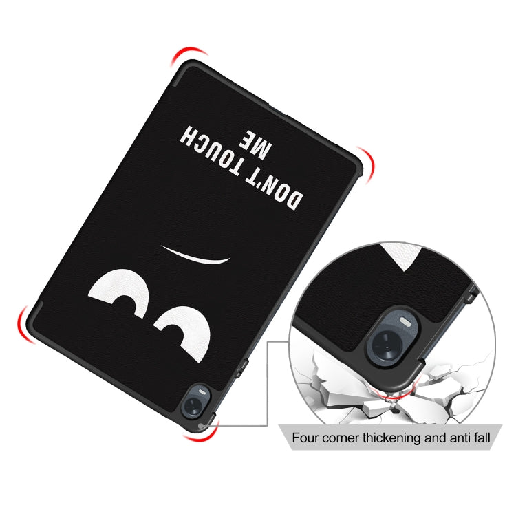 For OPPO Pad 11 inch 3-folding Magnetic Buckle Coloured Drawing Leather Tablet Case(Big Eyes)