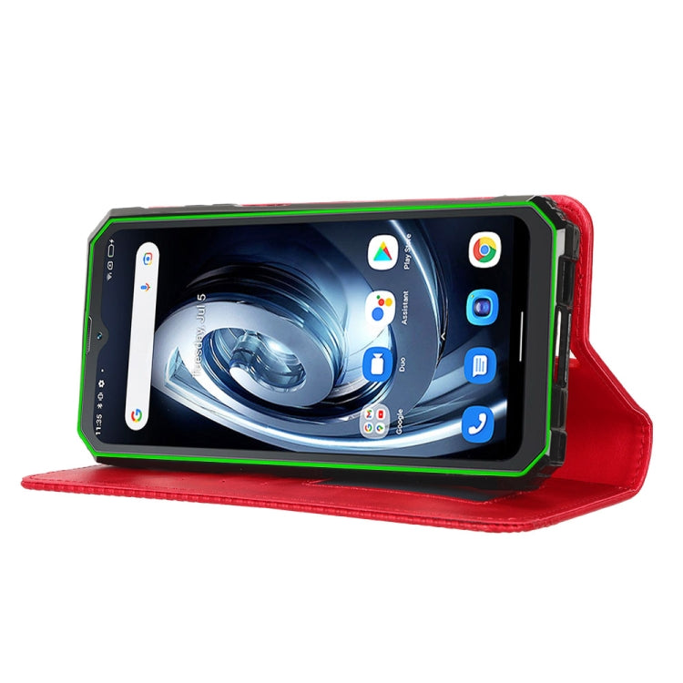 For Blackview BV7100 Magnetic Buckle Retro Texture Leather Phone Case(Red)