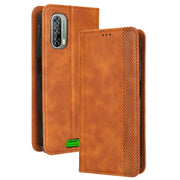 For Blackview BV7100 Magnetic Buckle Retro Texture Leather Phone Case(Brown)