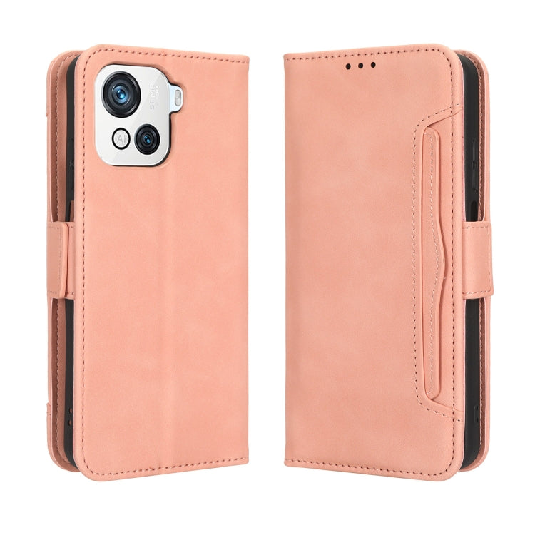 For Blackview OSCAL C80 Skin Feel Calf Texture Card Slots Leather Phone Case(Pink)