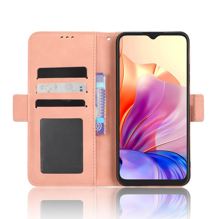 For Blackview OSCAL C80 Skin Feel Calf Texture Card Slots Leather Phone Case(Pink)
