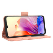 For Blackview OSCAL C80 Skin Feel Calf Texture Card Slots Leather Phone Case(Pink)