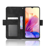 For Blackview OSCAL C80 Skin Feel Calf Texture Card Slots Leather Phone Case(Black)