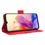 For Blackview OSCAL C80 Skin Feel Calf Texture Card Slots Leather Phone Case(Red)