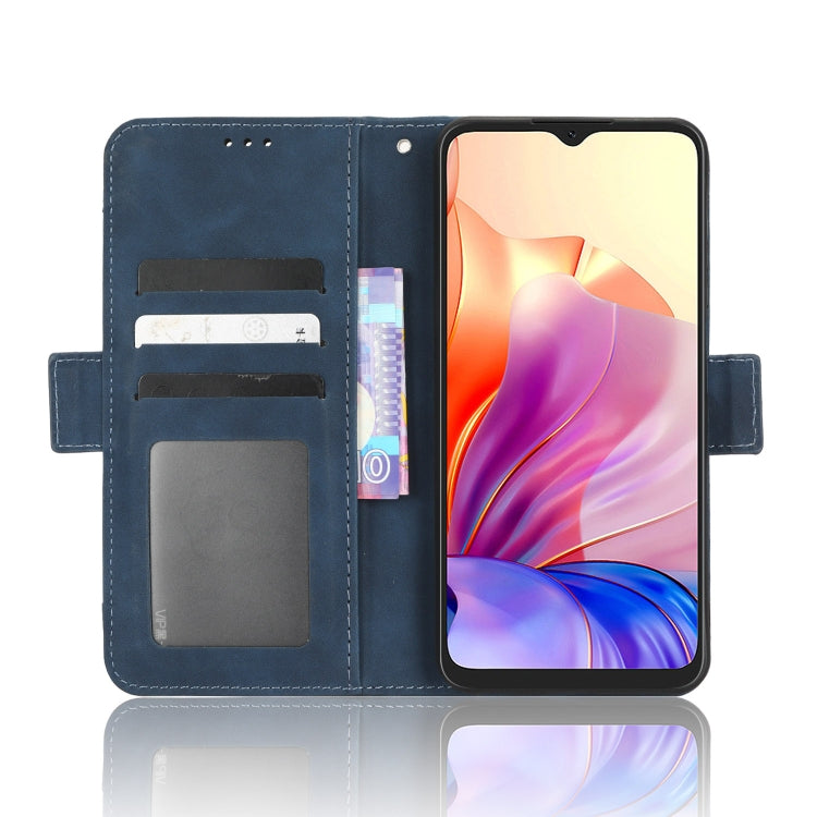 For Blackview OSCAL C80 Skin Feel Calf Texture Card Slots Leather Phone Case(Blue)