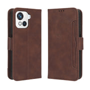 For Blackview OSCAL C80 Skin Feel Calf Texture Card Slots Leather Phone Case(Brown)