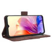 For Blackview OSCAL C80 Skin Feel Calf Texture Card Slots Leather Phone Case(Brown)