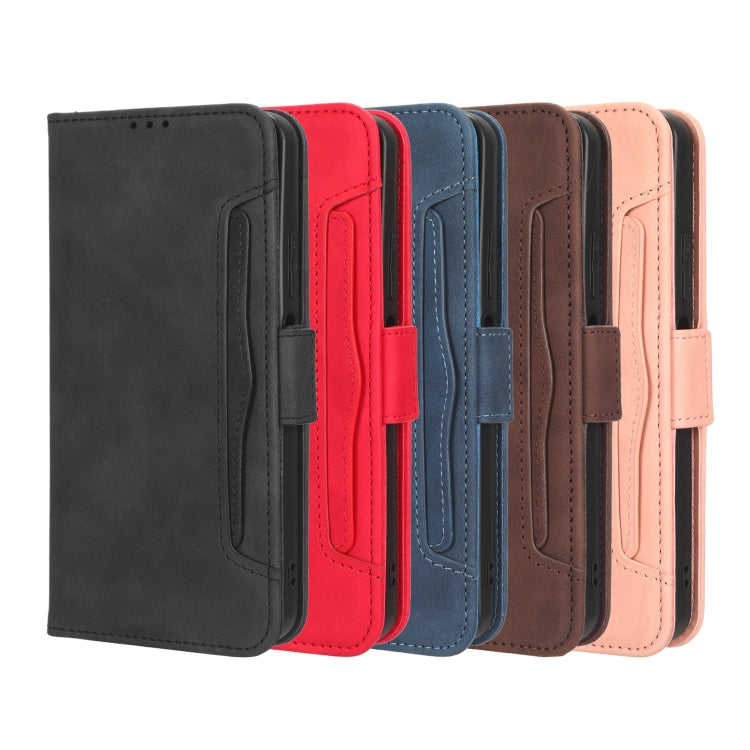 For Blackview OSCAL C80 Skin Feel Calf Texture Card Slots Leather Phone Case(Red)