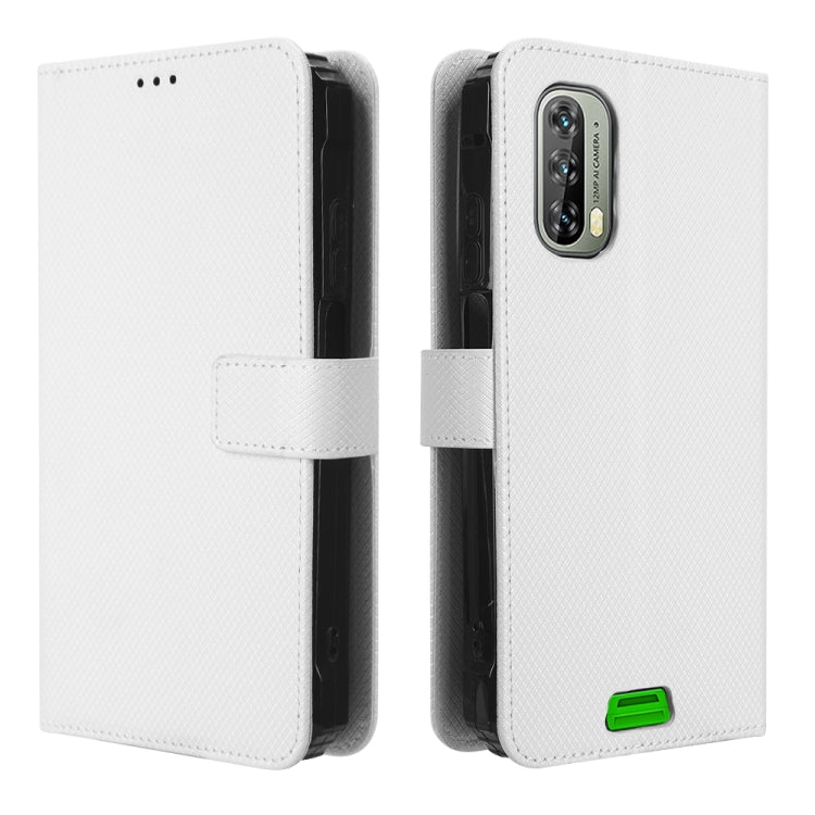 For Blackview BV7100 Diamond Texture Leather Phone Case(White)