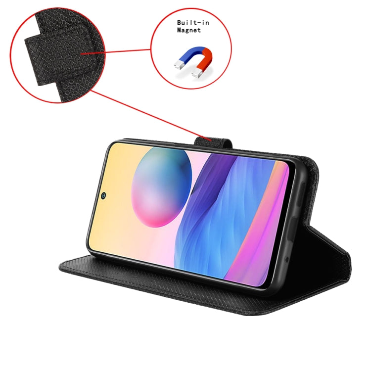 For Blackview OSCAL C80 Diamond Texture Leather Phone Case(Black)
