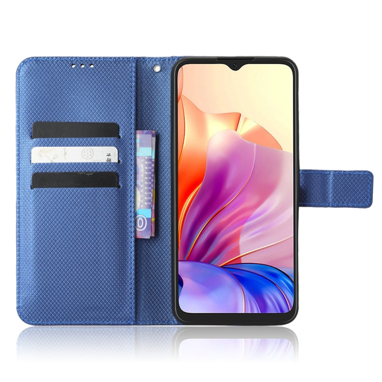 For Blackview OSCAL C80 Diamond Texture Leather Phone Case(Blue)