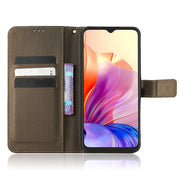 For Blackview OSCAL C80 Diamond Texture Leather Phone Case(Brown)