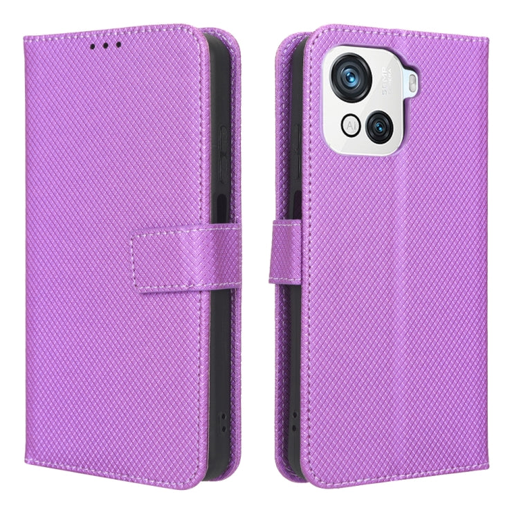 For Blackview OSCAL C80 Diamond Texture Leather Phone Case(Purple)