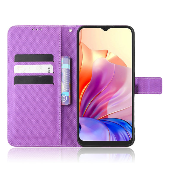 For Blackview OSCAL C80 Diamond Texture Leather Phone Case(Purple)