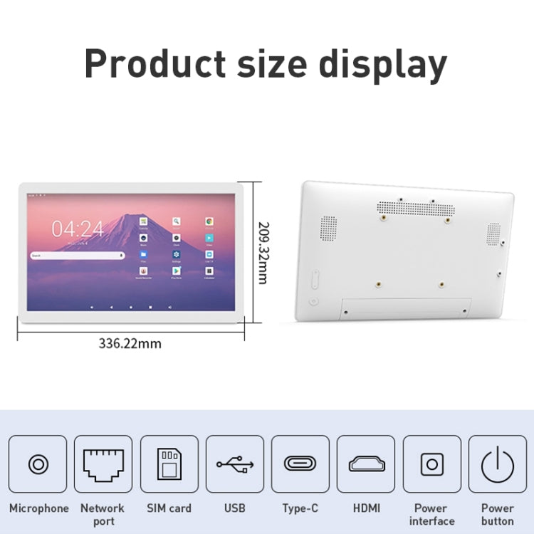 HSD1493T 14 inch IPS Display Advertising Machine RK3566 4GB+32GB(Black)