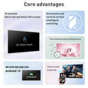 HSD1493T 14 inch IPS Display Advertising Machine RK3566 4GB+32GB(Black)