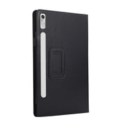 For Lenovo Tab P11 Pro Gen 2 Litchi Texture Leather Tablet Case with Holder(Black)