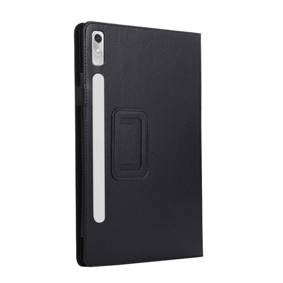 For Lenovo Tab P11 Pro Gen 2 Litchi Texture Leather Tablet Case with Holder(Black)