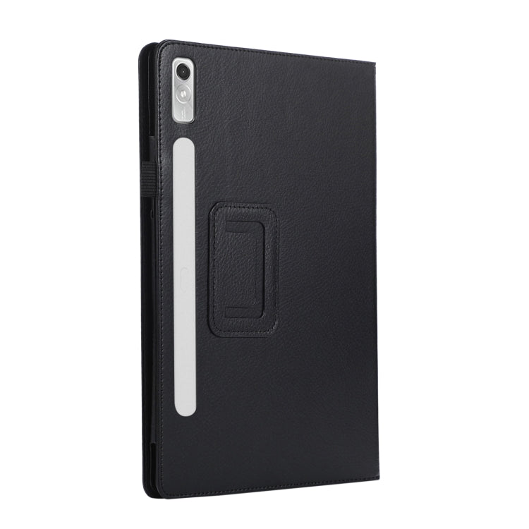 For Lenovo Tab P11 Pro Gen 2 Litchi Texture Leather Tablet Case with Holder(Black)