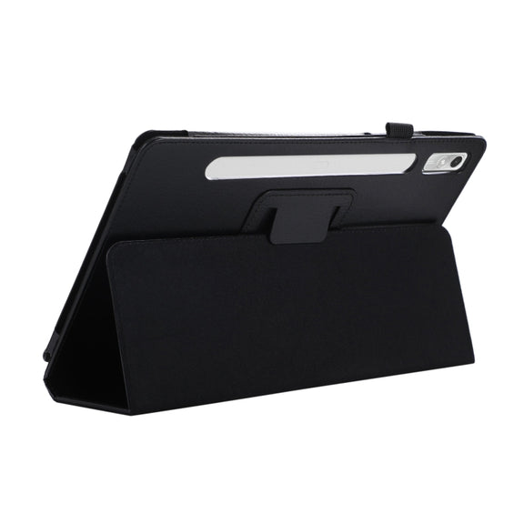 For Lenovo Tab P11 Pro Gen 2 Litchi Texture Leather Tablet Case with Holder(Black)