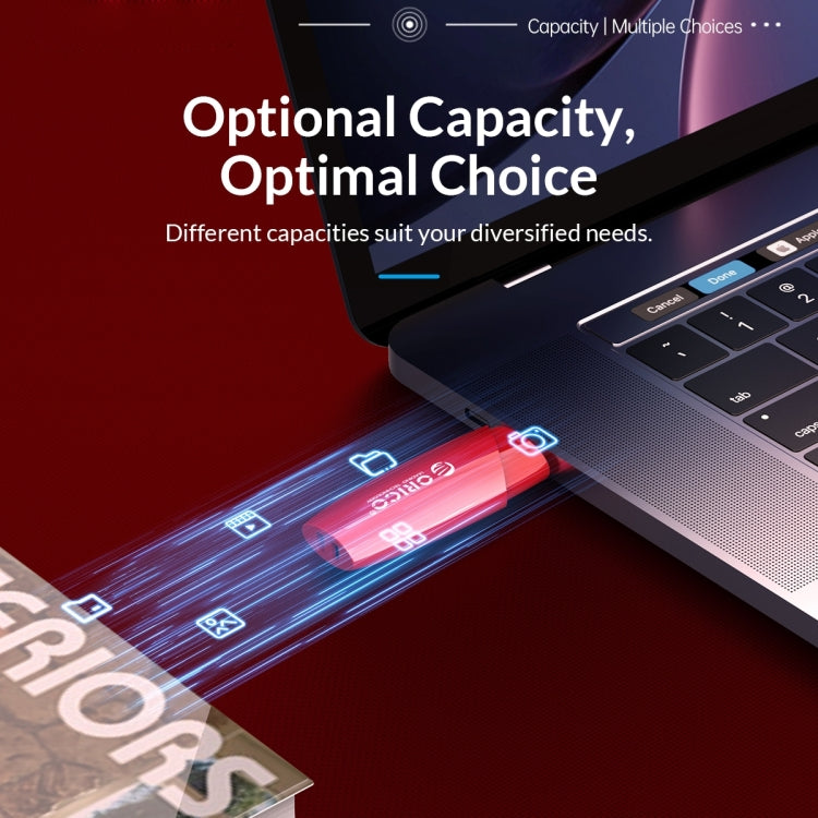 ORCIO USB3.0 U Disk Drive, Read: 260MB/s, Write: 15MB/s, Memory:256GB, Port:USB-A(Red)