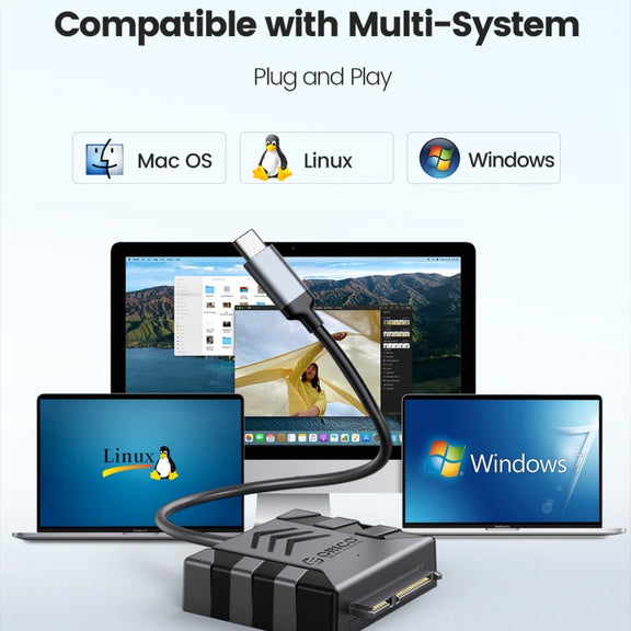 ORICO UTS1 Type-C / USB-C USB 3.0 2.5-inch SATA HDD Adapter with Silicone Case, Cable Length:0.5m