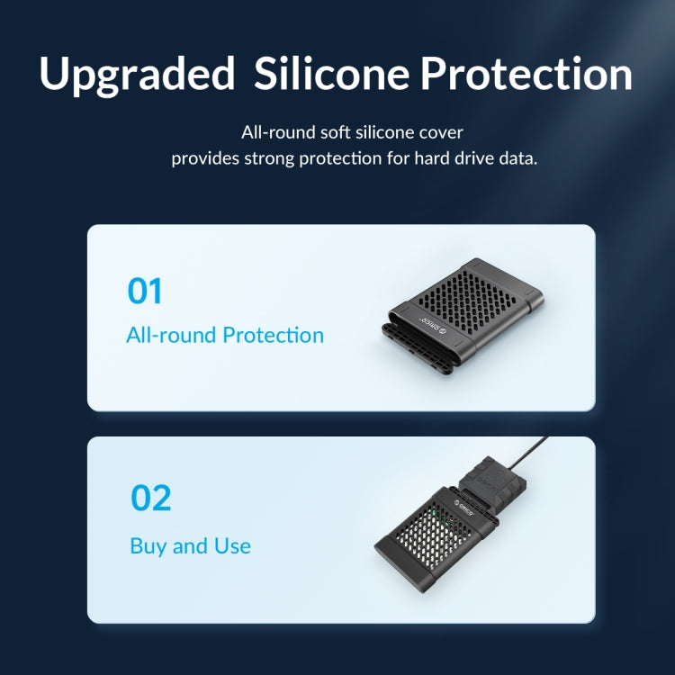 ORICO UTS1 Type-C / USB-C USB 3.0 2.5-inch SATA HDD Adapter with Silicone Case, Cable Length:1m