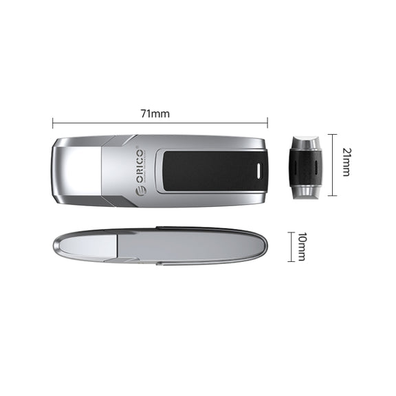 ORICO USB Flash Drive, Read: 100MB/s, Write: 50MB/s, Memory:256GB, Port:USB-A(Silver)