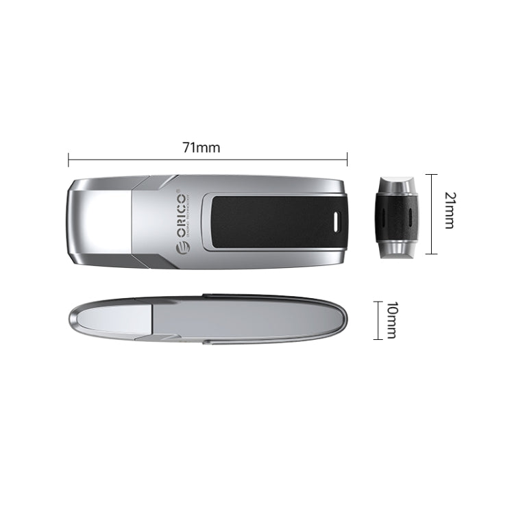 ORICO USB Flash Drive, Read: 100MB/s, Write: 50MB/s, Memory:256GB, Port:USB-A(Silver)