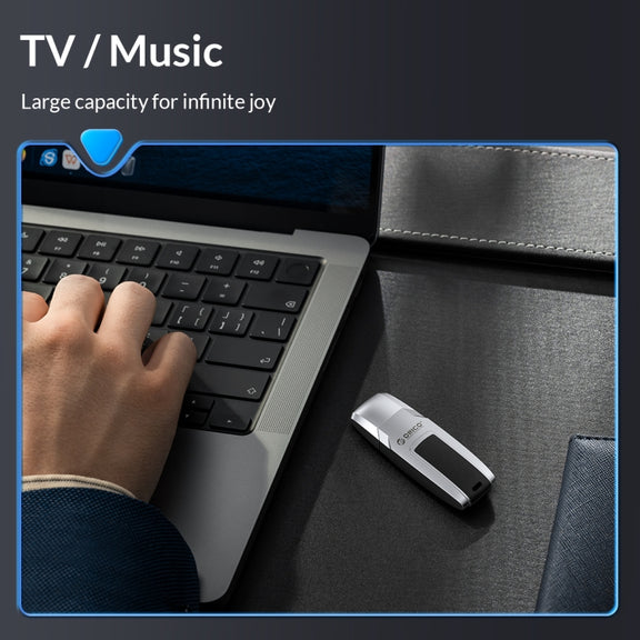 ORICO USB Flash Drive, Read: 100MB/s, Write: 50MB/s, Memory:256GB, Port:USB-A(Silver)