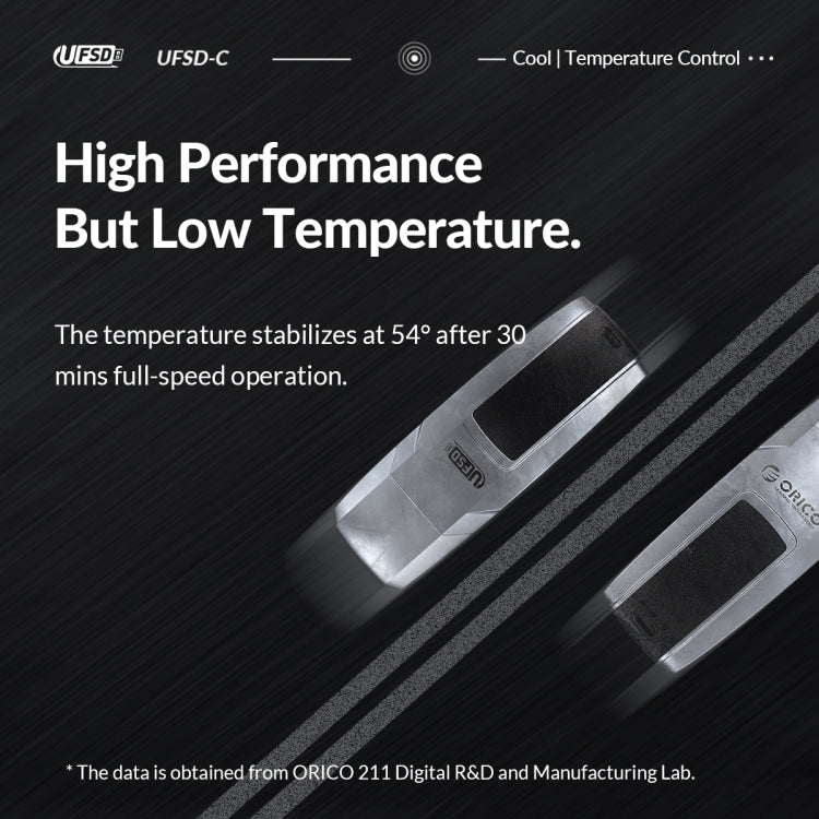 ORICO UFS Flash Drive, Read: 411MB/s, Write: 350MB/s, Memory:128GB, Port:USB-A(Silver)