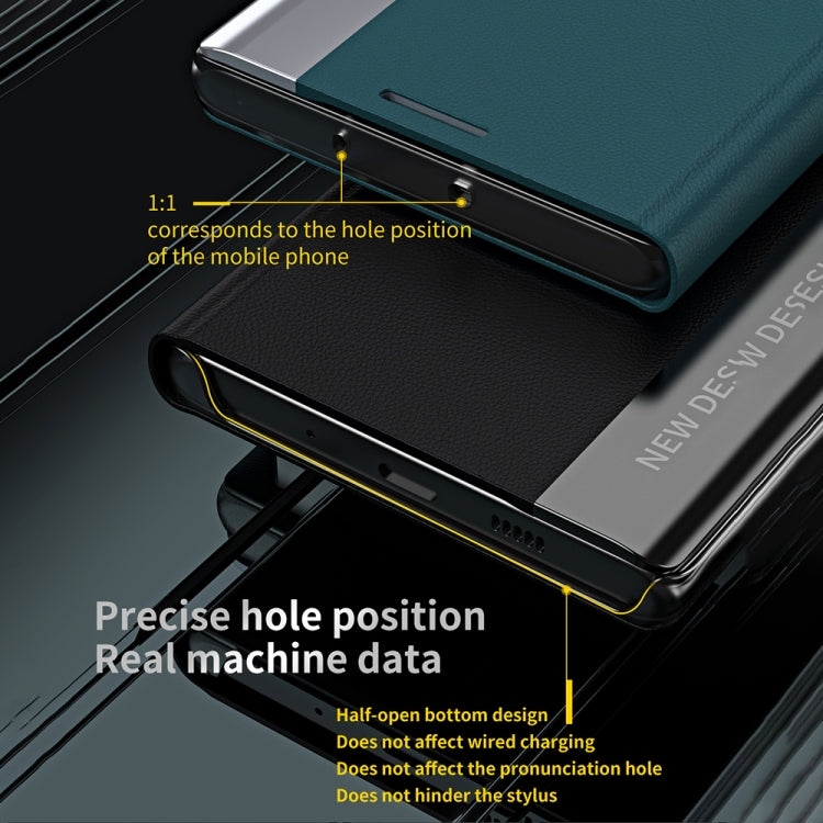 For Honor 70 Side Electroplated Magnetic Leather Phone Case(Royal Blue)