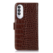 For Honor X20 SE Crocodile Top Layer Cowhide Leather Phone Case(Brown)