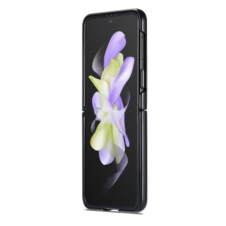 For Samsung Galaxy Z Flip4 CaseMe 003 Crazy Horse Texture Leather Phone Case(Black)