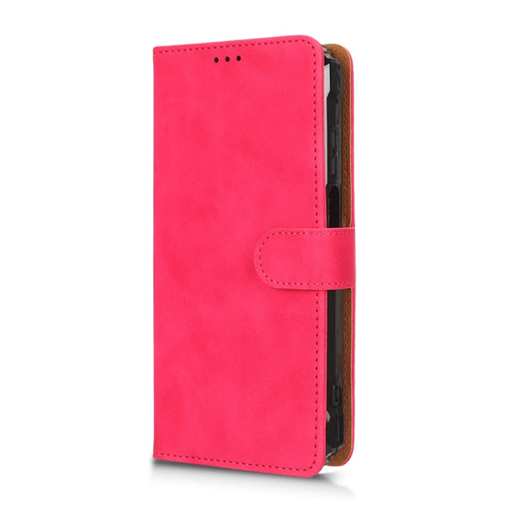 For Blackview BV7100 Skin Feel Magnetic Flip Leather Phone Case(Rose Red)