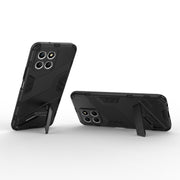 For Honor X8 5G Punk Armor PC + TPU Phone Case with Holder(Black)