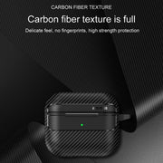 For AirPods 3 Carbon Fiber Texture Anti-fall Earphone Protective Case(Grey)