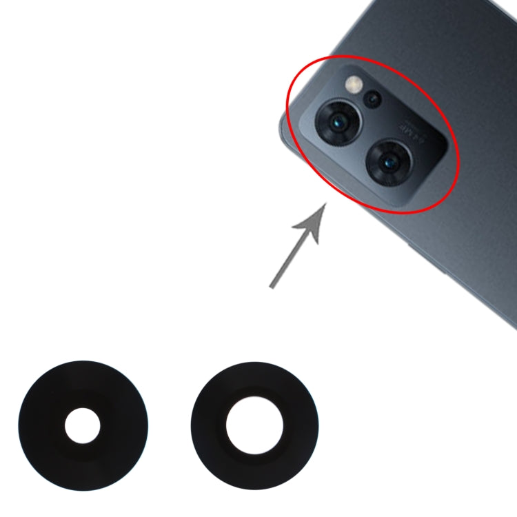 For OPPO Reno7 5G/Reno7 5G China 10 PCS Back Camera Lens