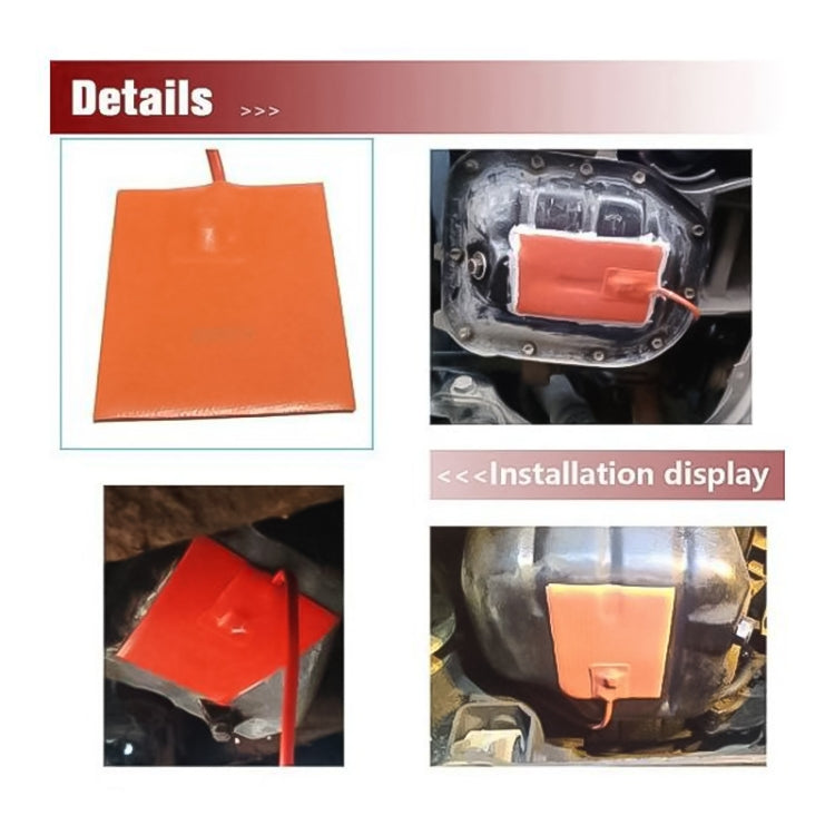 9 x 13cm Car Engine Oil Pan Sump Tank Heater Pad, Plug Type:EU Plug