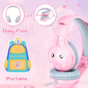 SoulBytes S31 Kids Wired Over-Ear Earphone with Microphone, Length: 1.5m(Pink)