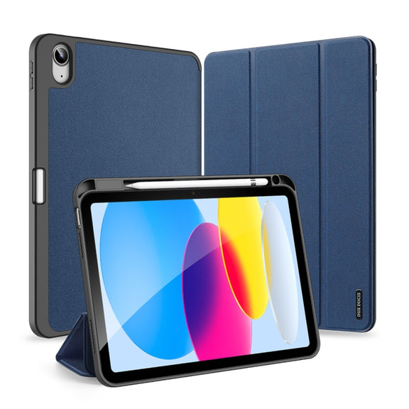 For iPad 2025 / 2022 DUX DUCIS Domo Series Magnetic Flip Leather Tablet Case(Blue)